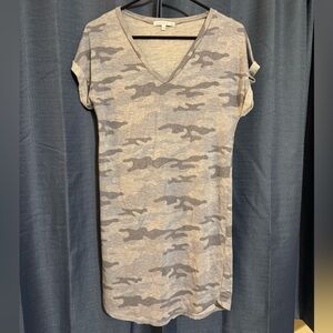 Gray Camouflage Mini Dress